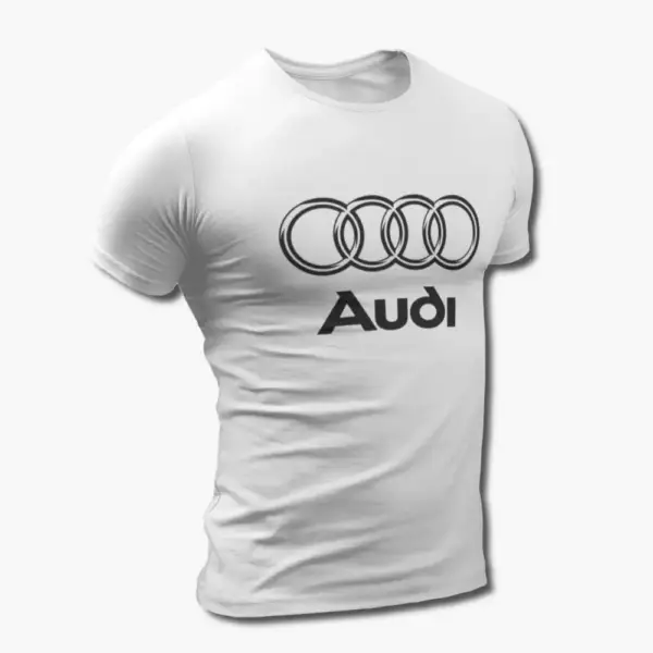 Audi T-Shirt, Audi Logo White Tee Shirt