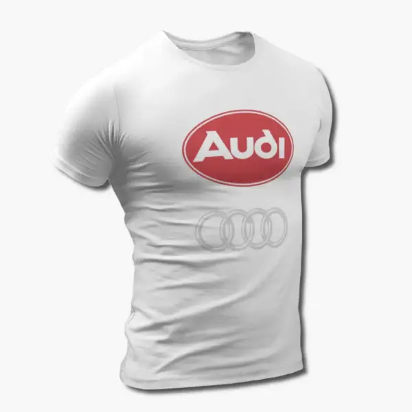 Audi T-Shirt, Audi Logo White Tee Shirt