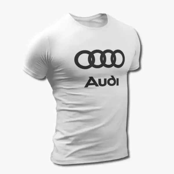 Audi T-Shirt, Audi Logo White Tee Shirt