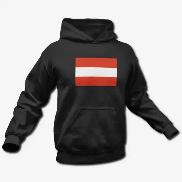 Austria Flag Hoodie, Austria's National Flag Hooded Sweatshirt