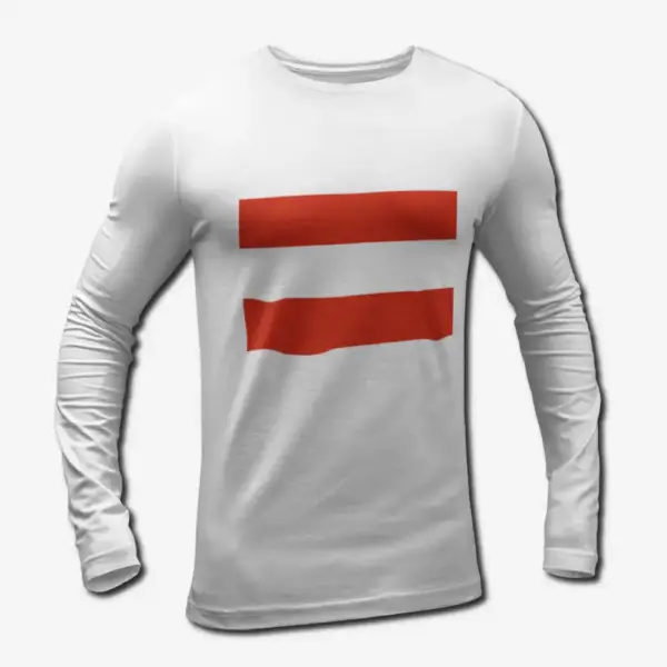 Austria Flag Long Sleeve T-Shirt, Austria's National Flag Long Sleeve Tee Shirt