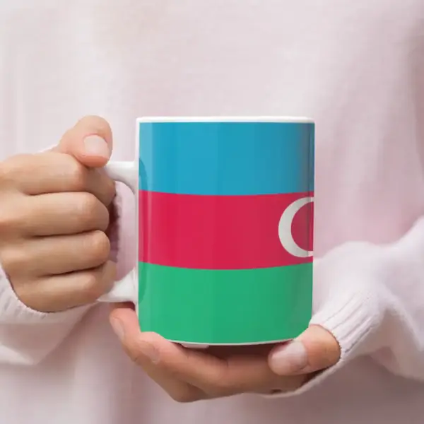 Azerbaijan Flag Coffee Mug, Azerbaijan's National Flag Mug