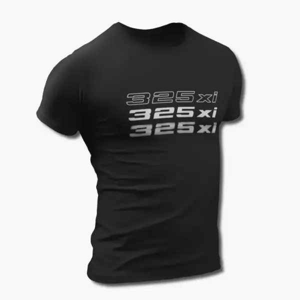 BMW 325xi T-Shirt, BMW 325xi Logo Black Tee Shirt