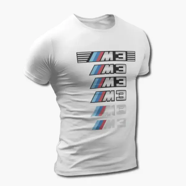 BMW M5 T-Shirt, BMW M3 Logo White Tee Shirt