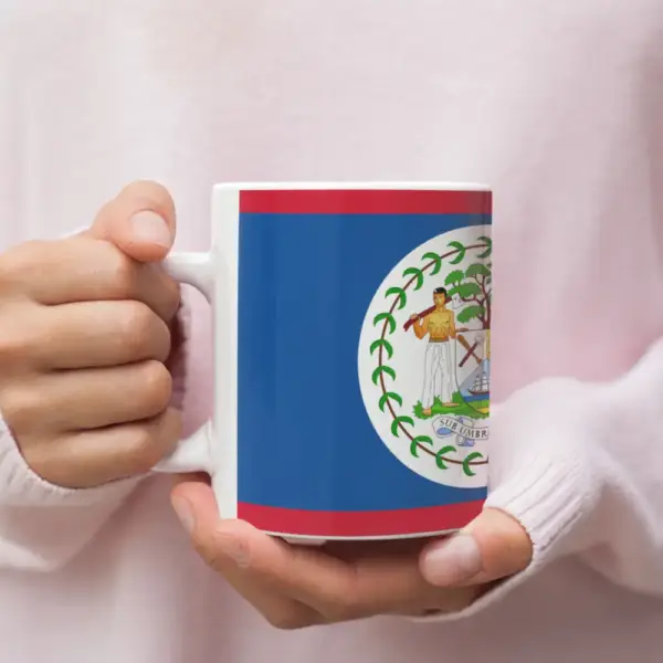 Belize Flag Coffee Mug, Belize's National Flag Mug