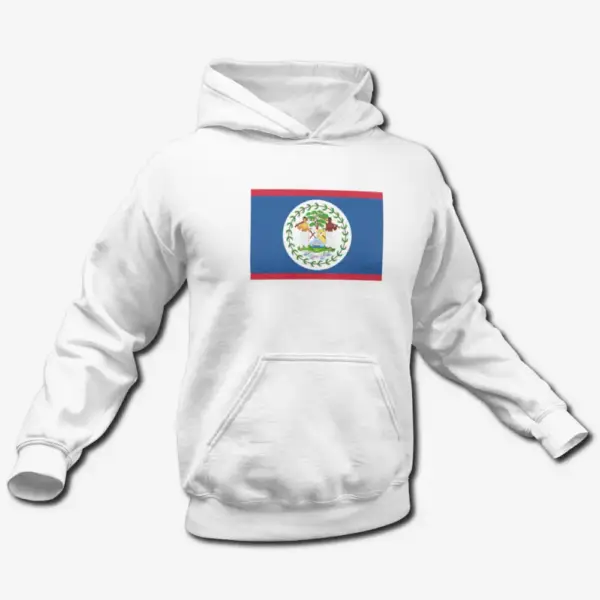 Belize Flag Hoodie, Belize's National Flag Hooded Sweatshirt