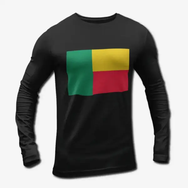 Benin Flag Long Sleeve T-Shirt, Benin's National Flag Long Sleeve Tee Shirt