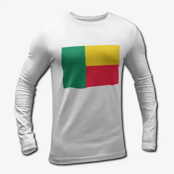 Benin Flag Long Sleeve T-Shirt, Benin's National Flag Long Sleeve Tee Shirt