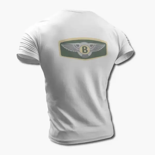 Bentley T-Shirt, Bentley Logo White Tee Shirt - Image 2
