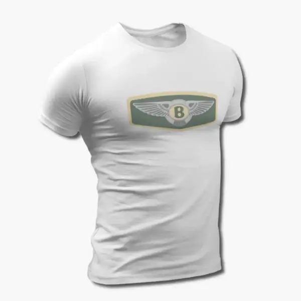 Bentley T-Shirt, Bentley Logo White Tee Shirt