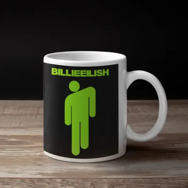 Billie Eilish Coffee Mug, Billie Eilish Logo Symbol Black Mug