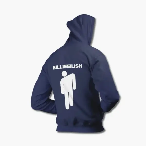 Billie Eilish Hoodie, Billie Eilish Logo Symbol Black Hooded Sweatshirt - Image 11