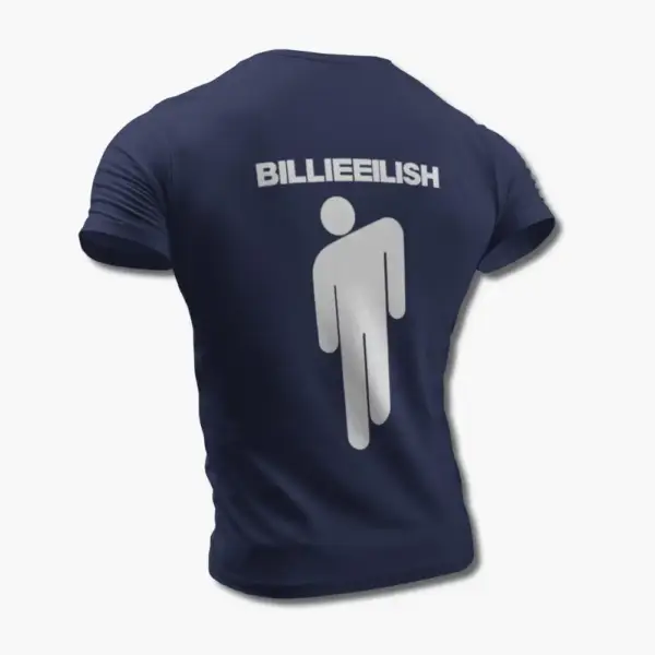 Billie Eilish T-Shirt, Billie Eilish Logo Symbol Black Tee Shirt - Image 9