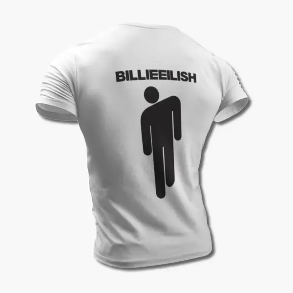 Billie Eilish T-Shirt, Billie Eilish Logo Symbol Black Tee Shirt - Image 13