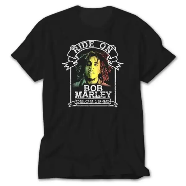 Bob Marley T-Shirt, Bob Marley Ride On 1945 Tee Shirt