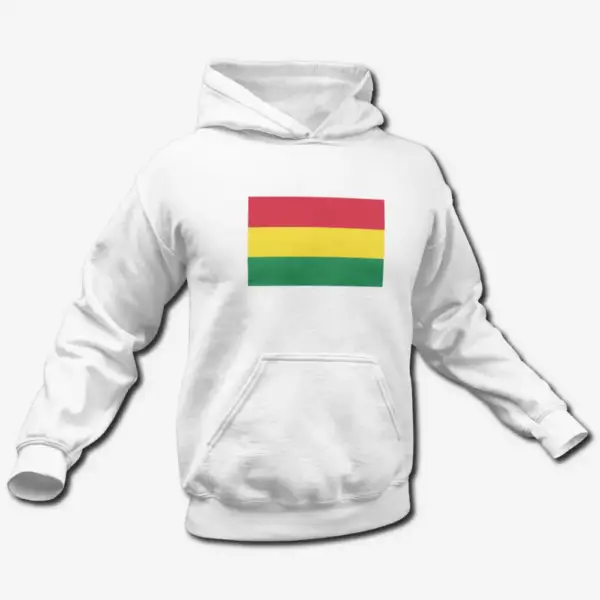 Bolivia Flag Hoodie, Bolivia's National Flag Hooded Sweatshirt