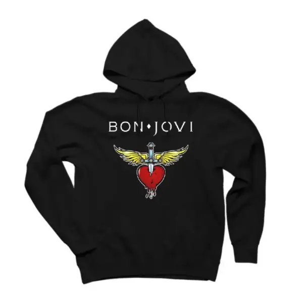 Bon Jovi Hearth Hoodie, Bon Jovi Hearth Hooded Sweatshirt