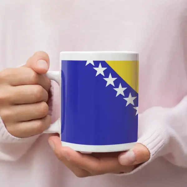 Bosnia and Herzegovina Flag Coffee Mug, Bosnia and Herzegovina's National Flag Mug