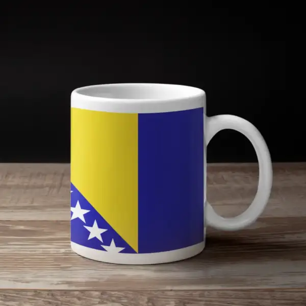 Bosnia and Herzegovina Flag Coffee Mug, Bosnia and Herzegovina's National Flag Mug - Image 2