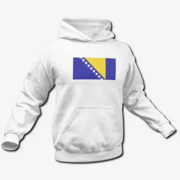 Bosnia and Herzegovina Flag Hoodie, Bosnia and Herzegovina's National Flag Hooded Sweatshirt
