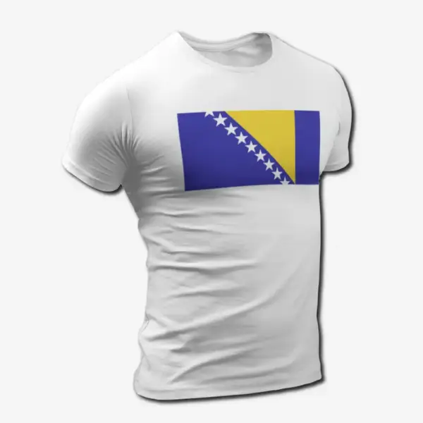 Bosnia and Herzegovina Flag T-Shirt, Bosnia and Herzegovina's National Flag Tee Shirt