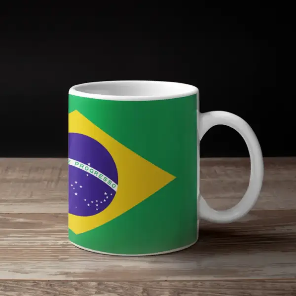 Brazil Flag Coffee Mug, Brazil's National Flag Mug - Image 2