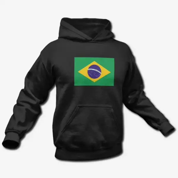 Brazil Flag Hoodie, Brazil's National Flag Hooded Sweatshirt