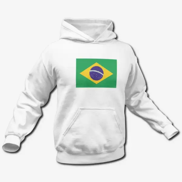 Brazil Flag Hoodie, Brazil's National Flag Hooded Sweatshirt