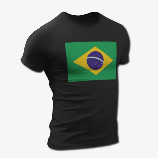 Brazil Flag T-Shirt, Brazil's National Flag Tee Shirt