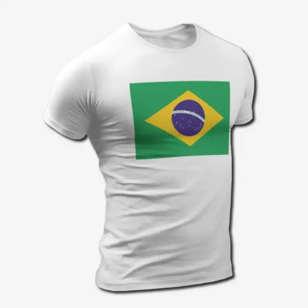 Brazil Flag T-Shirt, Brazil's National Flag Tee Shirt