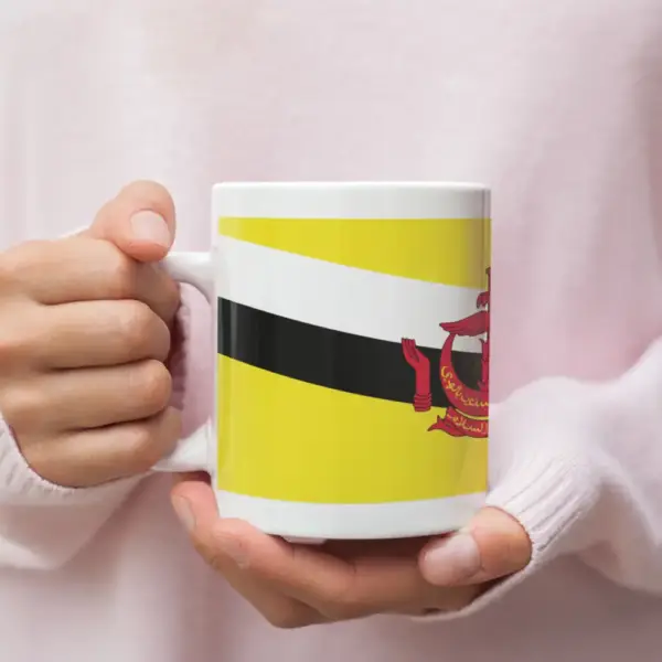Brunei Flag Coffee Mug, Brunei's National Flag Mug