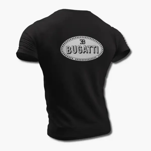 Bugatti T-Shirt, Bugatti Logo Black Tee Shirt - Image 2