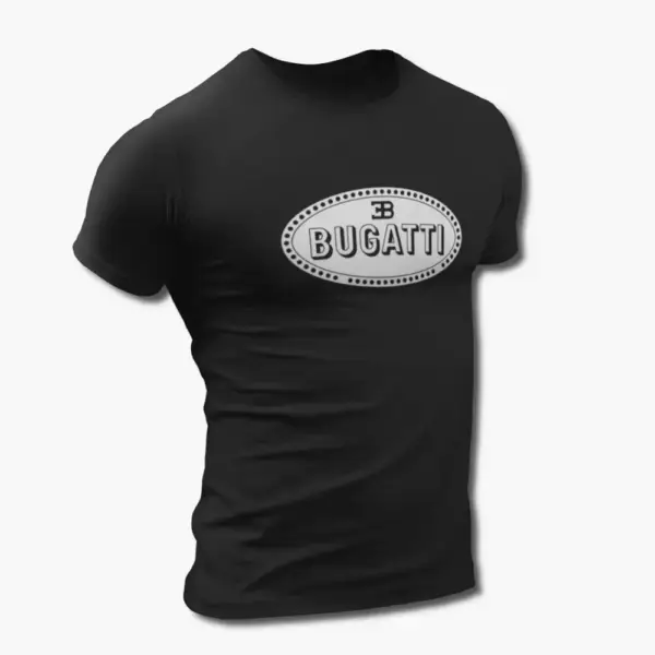 Bugatti T-Shirt, Bugatti Logo Black Tee Shirt