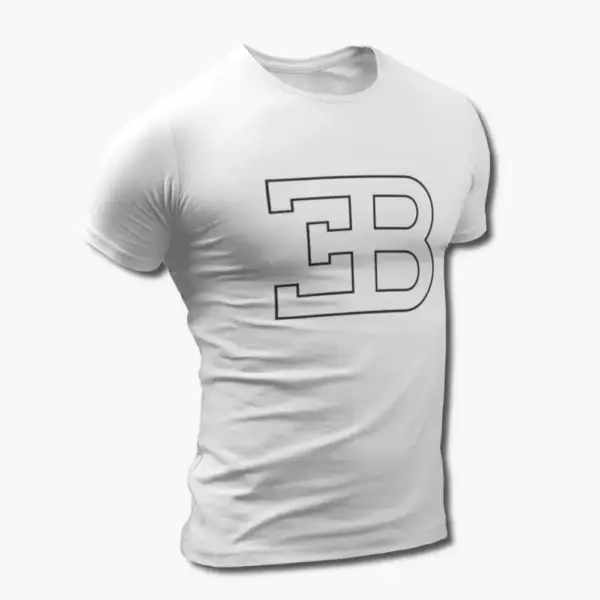 Bugatti T-Shirt, Bugatti Logo White Tee Shirt