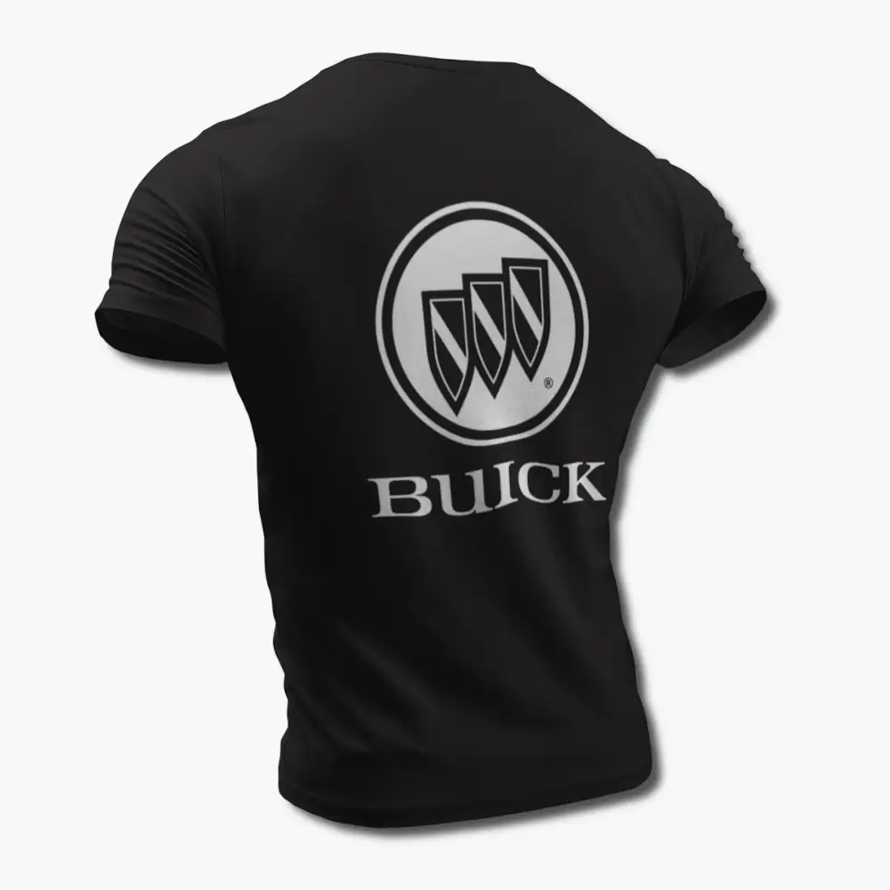 Buick T-Shirt, Buick Logo Black Tee Shirt - Image 2