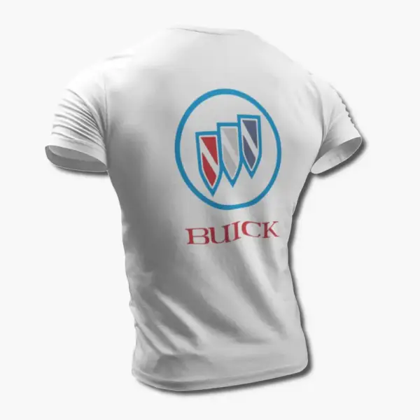 Buick T-Shirt, Buick Logo White Tee Shirt - Image 2