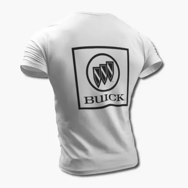 Buick T-Shirt, Buick Logo White Tee Shirt - Image 2