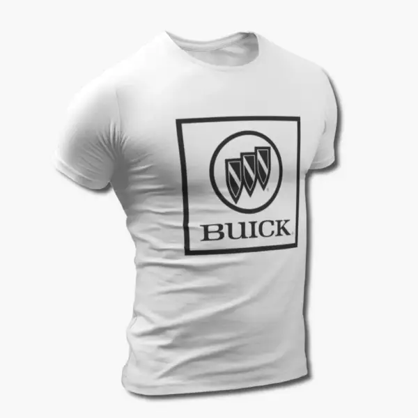 Buick T-Shirt, Buick Logo White Tee Shirt