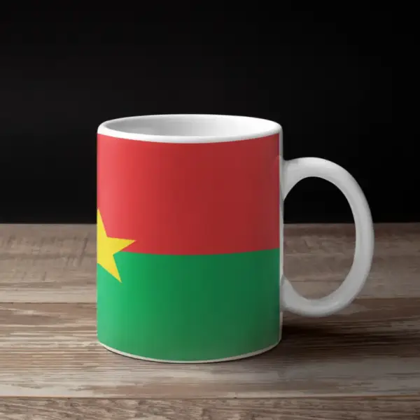 Burkina Faso Flag Coffee Mug, Burkina Faso's National Flag Mug - Image 2