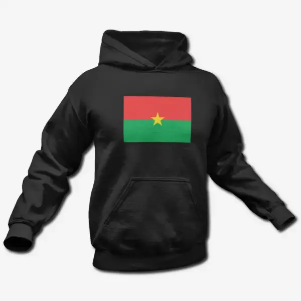Burkina Faso Flag Hoodie, Burkina Faso's National Flag Hooded Sweatshirt