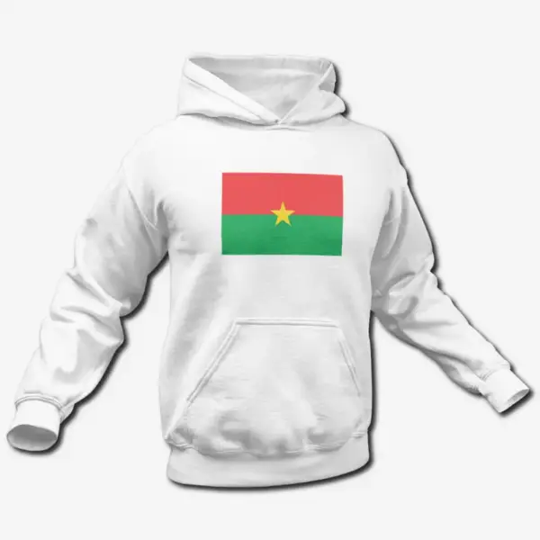 Burkina Faso Flag Hoodie, Burkina Faso's National Flag Hooded Sweatshirt