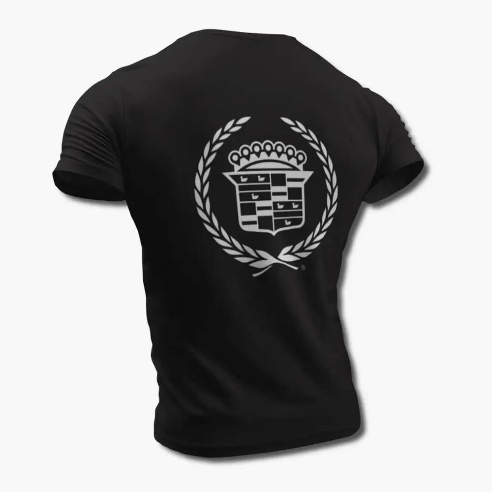 Cadillac T-Shirt, Cadillac Logo Black Tee Shirt - Image 2