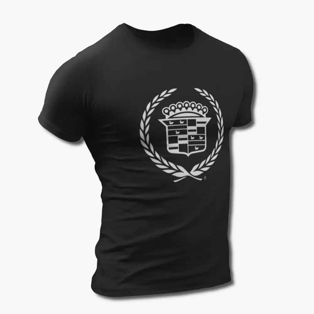 Cadillac T-Shirt, Cadillac Logo Black Tee Shirt