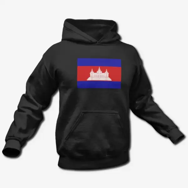 Cambodia Flag Hoodie, Cambodia's National Flag Hooded Sweatshirt