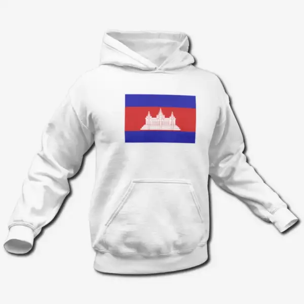 Cambodia Flag Hoodie, Cambodia's National Flag Hooded Sweatshirt