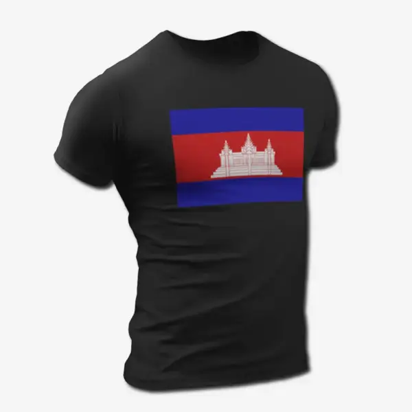 Cambodia Flag T-Shirt, Cambodia's National Flag Tee Shirt