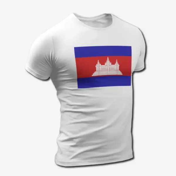 Cambodia Flag T-Shirt, Cambodia's National Flag Tee Shirt