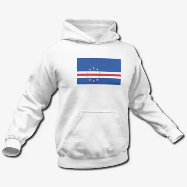Cape Verde Flag Hoodie, Cape Verde's National Flag Hooded Sweatshirt
