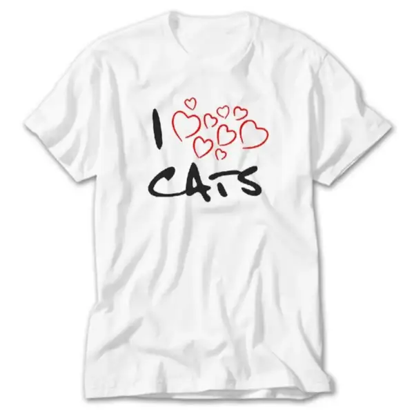 Cat T-Shirt, I Love Cats Tee Shirt