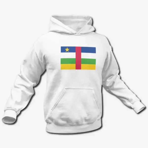 Central African Republic Flag Hoodie, Central African Republic's National Flag Hooded Sweatshirt